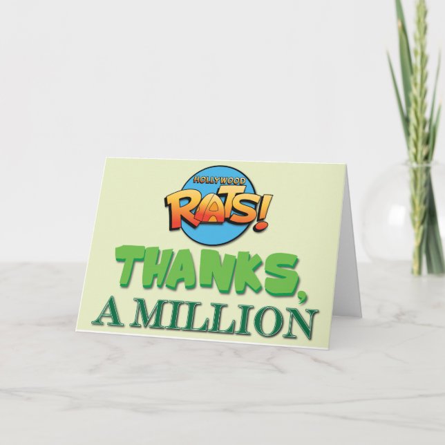Thanks, A Million - Thank You Card (Front)