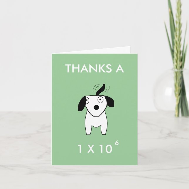 THANKS A MILLION - thank-you card (Front)