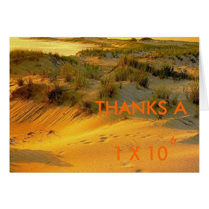 THANKS A MILLION   thank you card