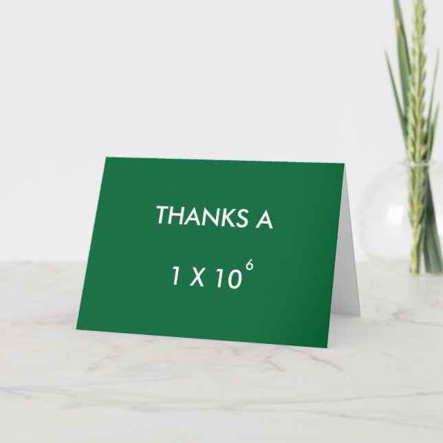 THANKS A MILLION - thank-you card (Front)