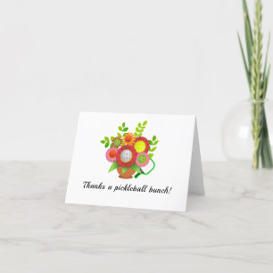 Thanks a Pickleball Bunch! Letterpress Thank You Card