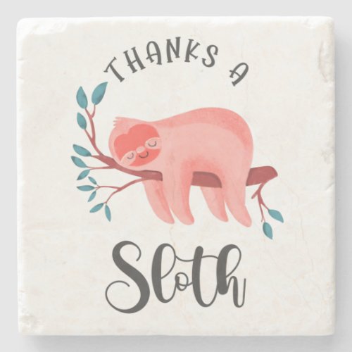 thanks a sloth thanksgiving Christmas  Ceramic Orn Stone Coaster