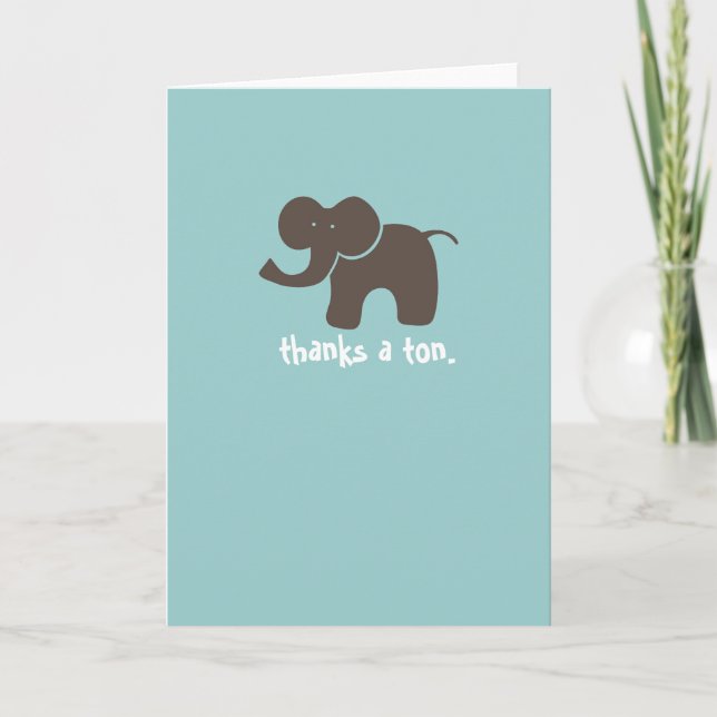 Thanks a ton. letterpress thank you card (Front)