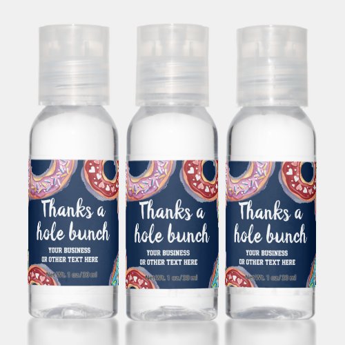 Thanks A Whole Bunch Doughnut Personalized Hand Sanitizer
