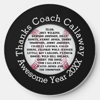 Thanks Baseball Coach with Team Names Wirele Wireless Charger