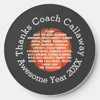 Thanks Basketball Coach with Team Names Wireless Charger