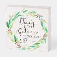 Thanks be to God Bible Verse Christmas Wreath