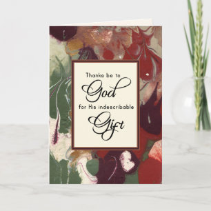Thanks be to God for His Gift Christmas Card