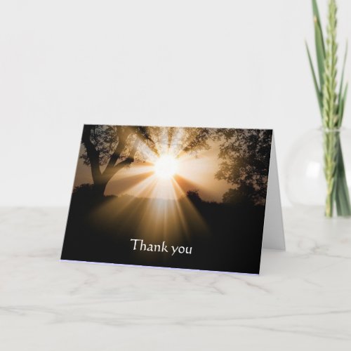 Thanks Beautiful Light Breaking Sunrise Scripture Card