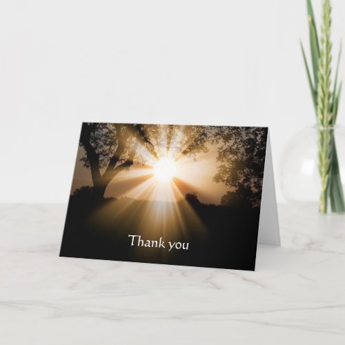 Thanks Beautiful Light Breaking Sunrise Scripture Card