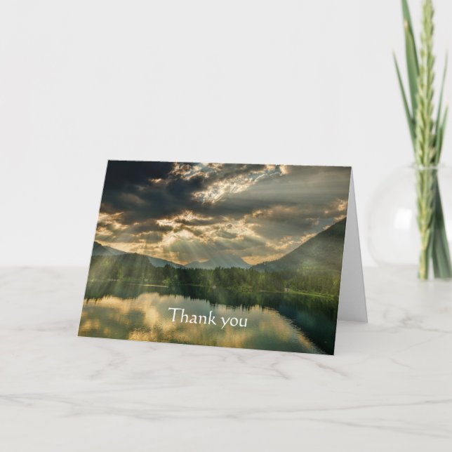 Thanks Beautiful Light Breaking Sunrise Scripture Card (Front)