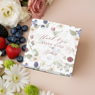 Thanks Berry Sweet Bridal Shower Wild Berry Floral Favor Boxes