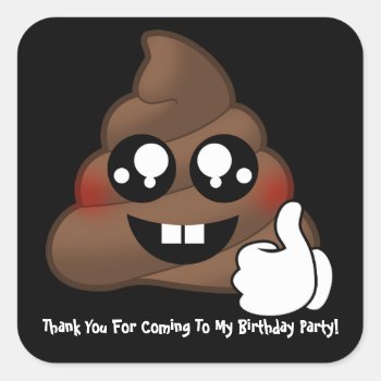 Thanks Birthday Thumbs Up Emoji Stickers by MishMoshEmoji at Zazzle