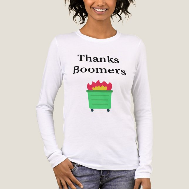 Thanks boomers Tri-Blend shirt (Front)