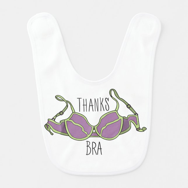 Thanks Bra Baby Bib (Front)