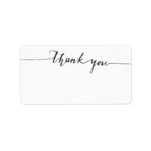 Thanks Calligraphy Blank Write-In Address Label