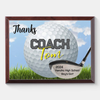 Thanks Coach Award Plaque