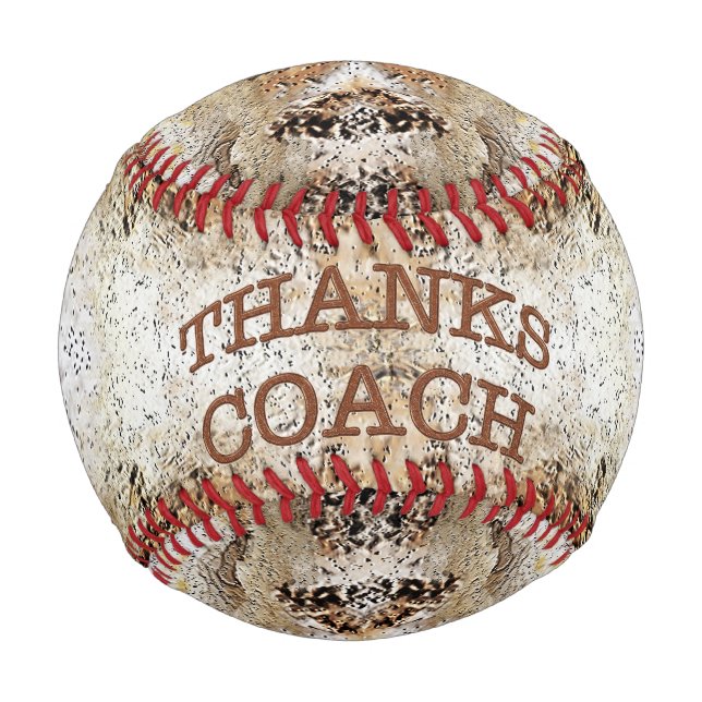 Thanks Coach Cool Rustic BASEBALL Coach Gifts (Front)