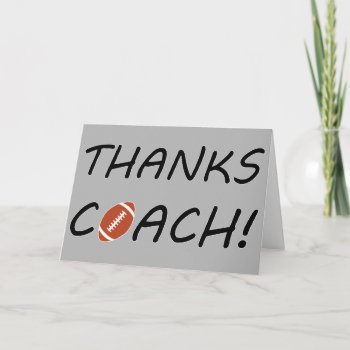 Thanks Coach! Football Coach Thank You Card by SoccerMomsDepot at Zazzle