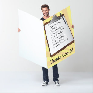 Thanks Coach!  Giant Thank You Card