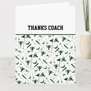 THANKS COACH Golf Balls Team Green Black Card