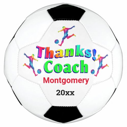 Thanks Coach Keepsake Soccer Ball