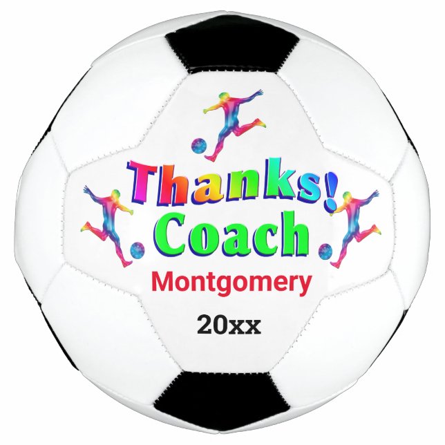 Thanks Coach Keepsake Soccer Ball (Front)