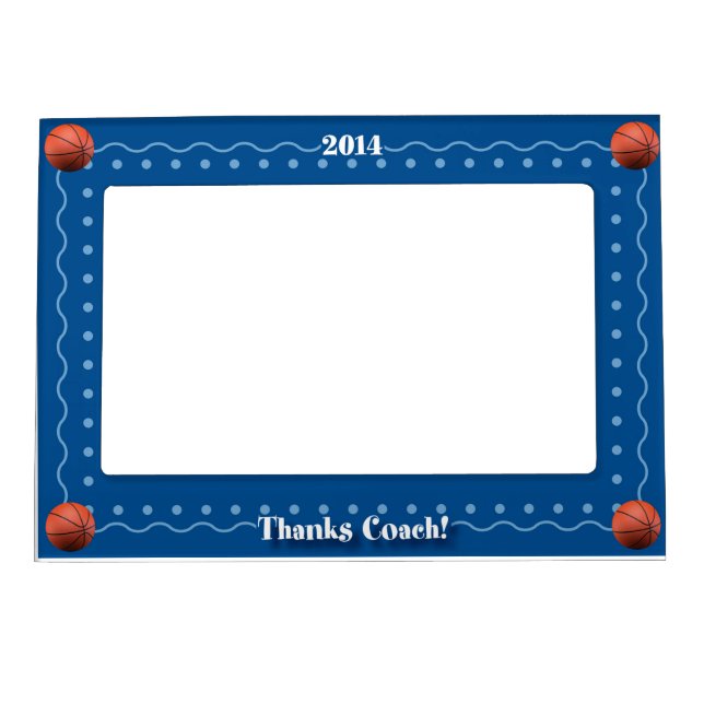 Thanks Coach! Magnetic Frame -Basketball (Front)