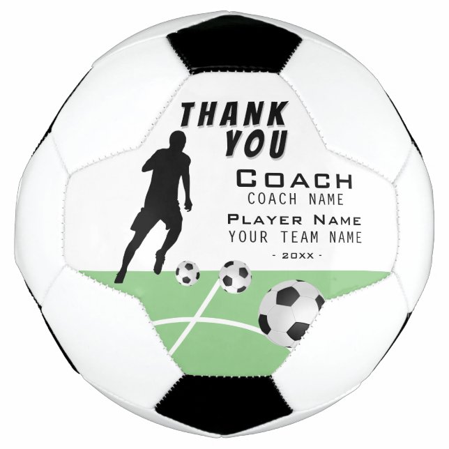 Thanks Coach Soccer Player Thank you  Ball (Front)