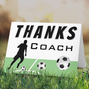 Custom BEST COACH EVER Modern Cool Thank You Photo Football | Zazzle