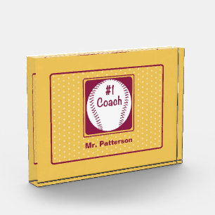 Thanks Coach, Thanks Number 1 Acrylic Award
