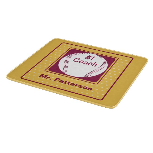 Thanks Coach, Thanks Number 1 Cutting Board (Corner)