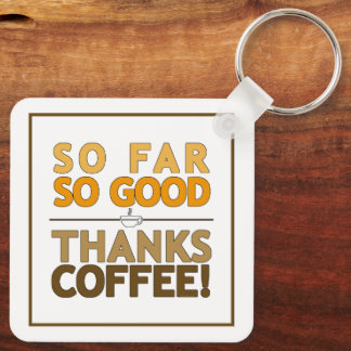 Thanks Coffee Keychain