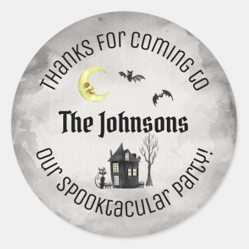 Thanks Coming Spooktacular Halloween Party Favor Classic Round Sticker