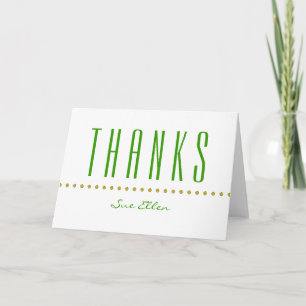 THANKS / create your own text & background color Letterpress Thank You Card