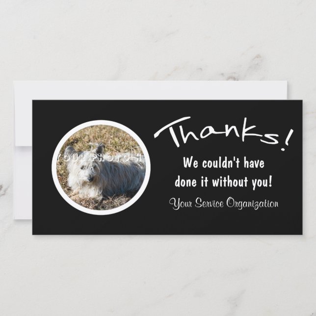 Thanks! Custom Photo Thank You Card (Front)