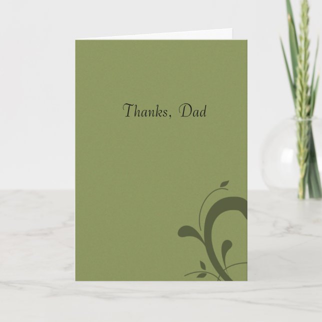 Thanks, Dad Father's Day Card (Front)