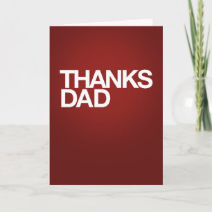 Thanks Dad Letterpress Thank You Card