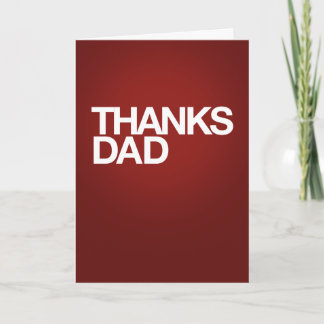 Thanks Dad Thank You Card