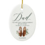 Thanks Dad | Walking by My Side Dads Wedding Shoes Ceramic Ornament