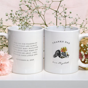 Thanks Dad   Walking by My Side Watercolor Shoes Coffee Mug