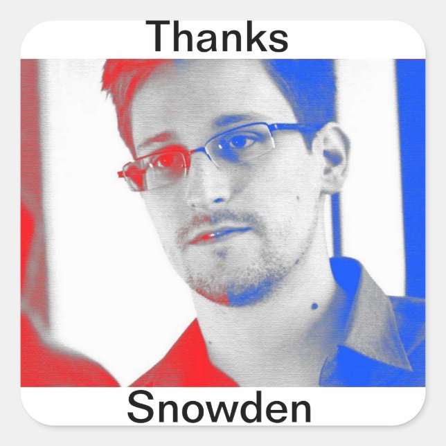 Thanks Edward Snowden Square Sticker (Front)