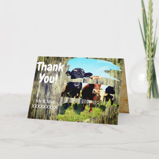 Thanks Farm Letterpress Thank You Card (Front)