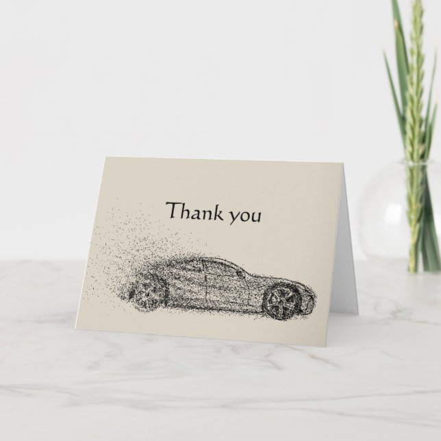 Thanks Fast Sports Car Automobile Scripture Card (Front)