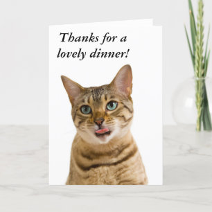 Thanks for a lovely meal letterpress thank you card