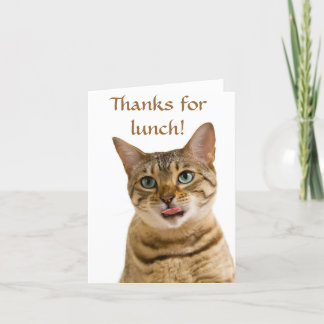 Thanks for a lovely meal thank you card