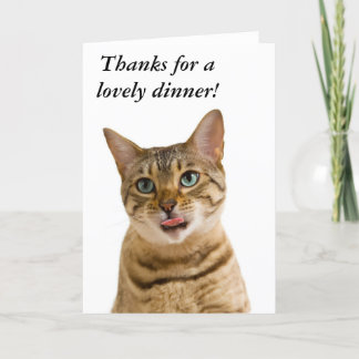 Thanks for a lovely meal thank you card