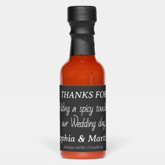 Thanks for Adding Spice to Our Wedding Day Grey Hot Sauces