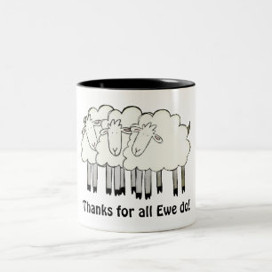 Thanks for all Ewe do! Two-Tone Coffee Mug