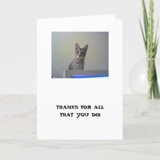 Thanks for all that you do! letterpress thank you card